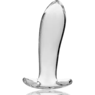 Skleněný anální kolík Borosilicate Nebula (12,5 cm), průhledná