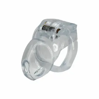Hidden Desire Extreme Clear Control Cock Cage Short, pás cudnosti pro muže 70 mm