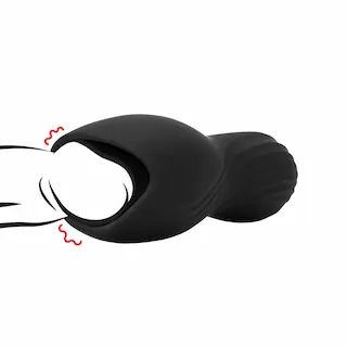 Vibrující masturbační návlek – Licorice Black