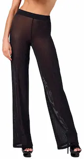 NOIR F374 Onyx Sheer Palazzo 3XL