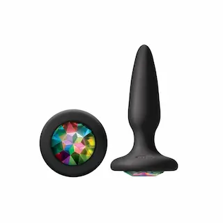 Glams Mini Rainbow Gem – anální kolík s duhovým drahokamem