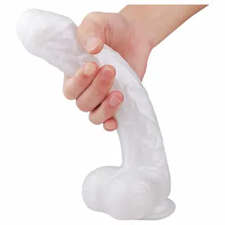 Sex HD Martin – realistický dildo s přísavkou a varlaty – bílý