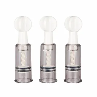 EASYTOYS FETISH COLLECTION Sací pumpičky na bradavky a klitoris 3ks