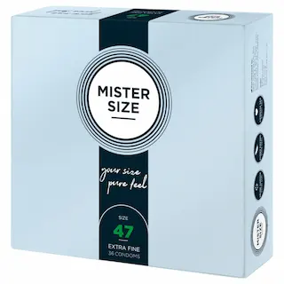 Mister Size – tenký kondom – 47 mm – 36 ks
