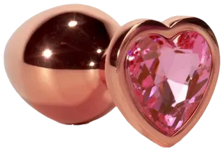X-MEN Secret Shine Metal Butt Plug Rose Gold Heart M