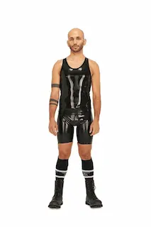 Gumové tílko Mister B Rubber Muscle Shirt černé