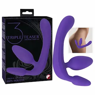 Partnerské dildo Strapless Triple Game (20 cm)