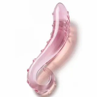 ToyJoy Glass Worxx Sparkle G-Spot Dildo, skleněné dildo 19 x 3 cm