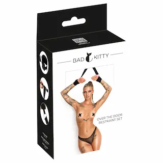 Bad Kitty – sada pout na zápěstí na dveře (černá)