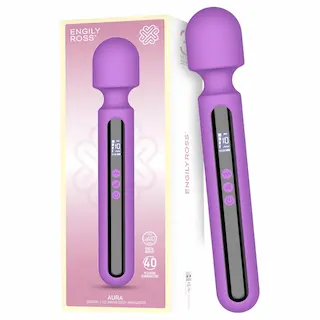 Engily Ross Aura – vibrátor na masáž – dobíjecí, digitální, fialový