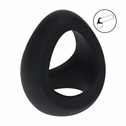 Levelz Soft Tri O Cock Ring, elastický silikonový kroužek na penis a varlata