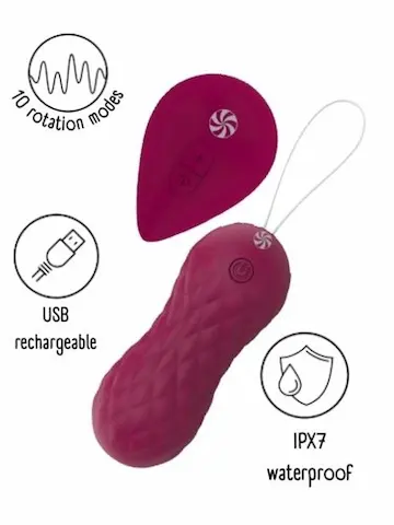 Lola Games Vaginální vibrační kuličky s dálkovým ovládáním Take it Easy Dea Wine Red