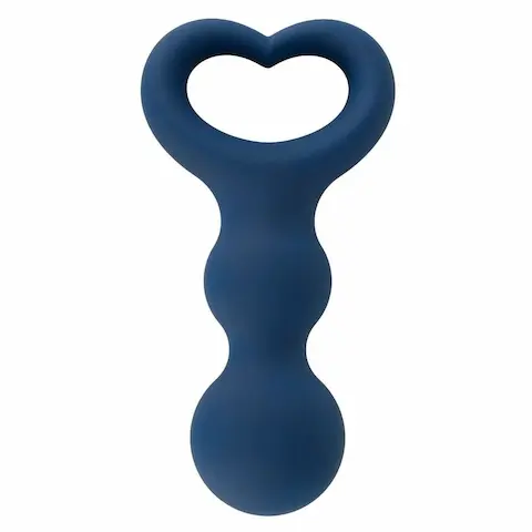 Magic Shiver Butt Plug Blue, silikonový anální kolík 9,5 x 2,9 cm