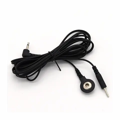 Slave4master E-Stim Cable 2.5 mm / 2 mm / Snap, kabel pro připojení elektrod