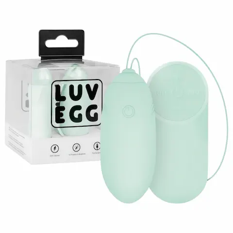 LUV EGG – nositelné akumulátorové rádiové vibrační vajíčko (zelené)