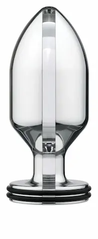ElectraStim EM2190 Intruder Extreme Butt Plug Small, kovový anální kolík pro elektrostimulaci 11,7 x 5 cm