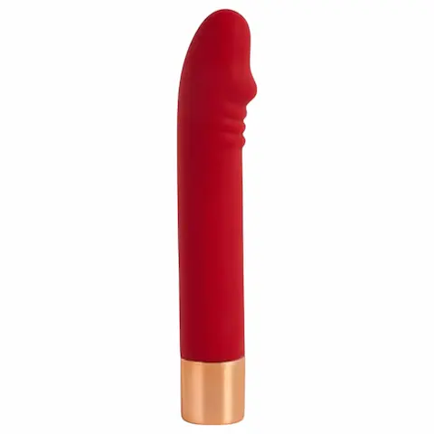 Charming Vibe Dick – vibrátor na G-bod – dobíjecí – červený