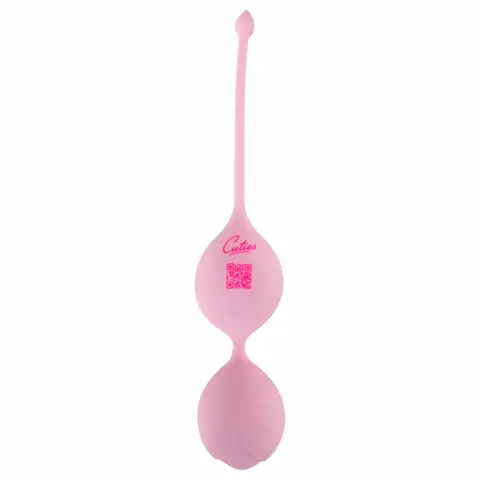 Cuties – dvoukuličkové silikonové venušiny kuličky (růžové)