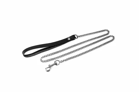 Whips Leash for Ladies, černé kožené vodítko
