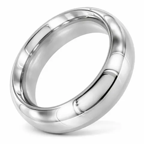 Erekční kroužek Slave4master Delta Donut 40 mm, erekční kroužek z nerezové oceli, výška 20 mm, tloušťka 9 mm
