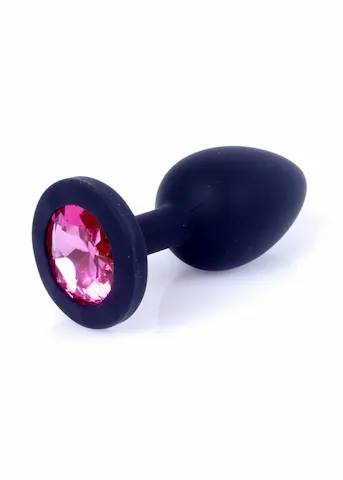MyLove silikonový anální kolík s kamínkem S růžový