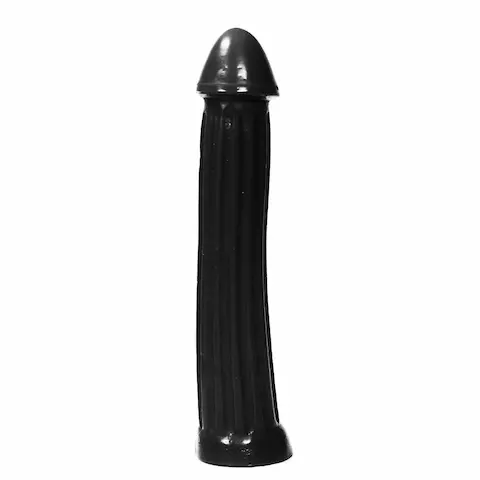 All Black AB30, černé vinylové dildo 31 x 5,5 cm