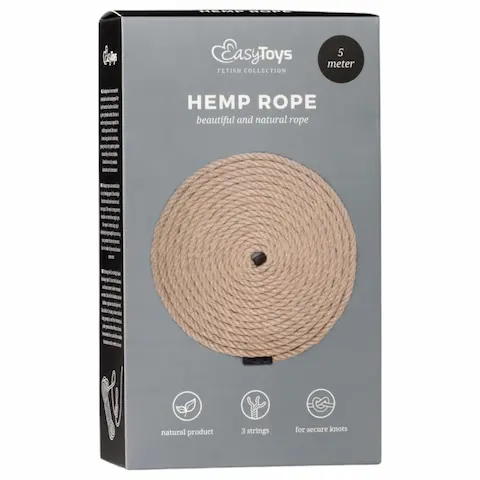 Easytoys Hemp Rope – konopné bondage lano (5 m, přírodní)