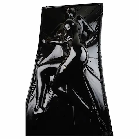 Late X – latexové vakuové lůžko (černé)