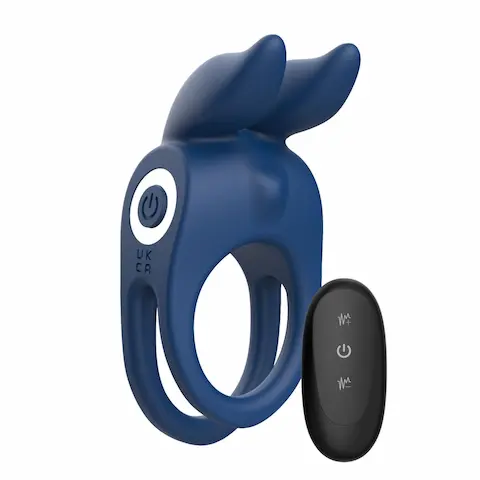 Playhouse Affinity Collection Fierce Rabbit Ring, silikonový kroužek na penis a varlata s dálkovým ovládáním