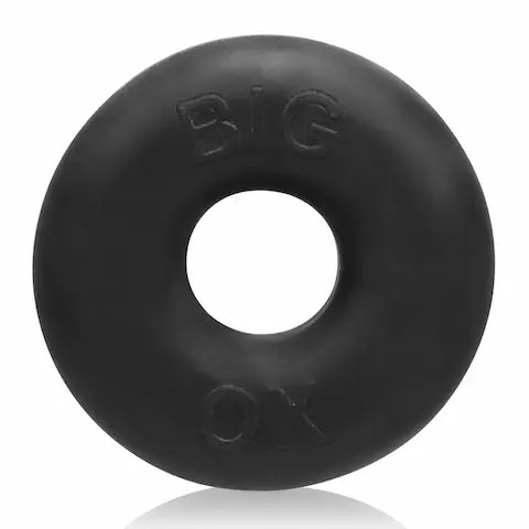 Velký erekční kroužek Oxballs Big Ox černý, silný masivní erekční kroužek / natahovač varlat