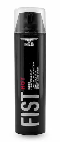 Mister B Fist Hot Lube Pump Bottle 200 ml, hřejivý hybridní lubrikant pro fisting