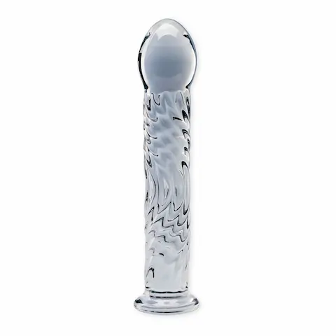 Clarity Seraphic Ripple, dildo z borosilikátového skla 16,5 x 3,4 cm