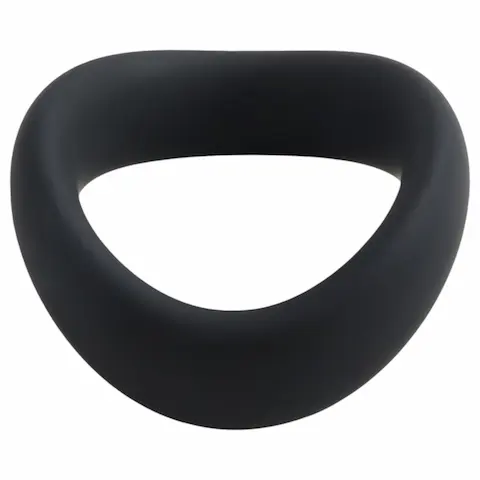 Pulselock Cocktura – kroucený silikonový kroužek na varlata (černý) – 5 cm