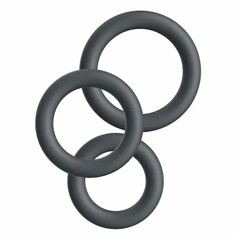 Playhouse Cock Ring Set, 3 silikonové kroužky na penis