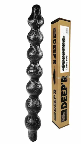 DEEP’R Tract Pro, černé anální koule 70 x 8,2 cm
