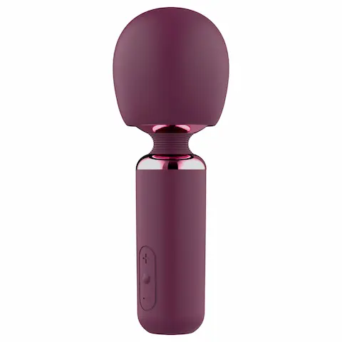 Glam – mini vibrátor s nástavcem (fialový)