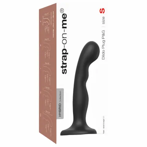 Strap-on-me – dildo s přísavkou a zakřivením – černé