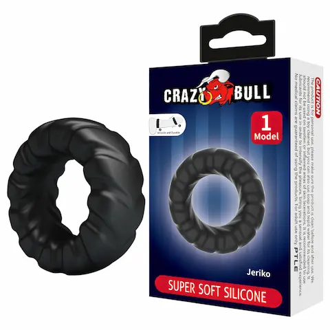 Crazy Bull – extra silný erekční kroužek – černý