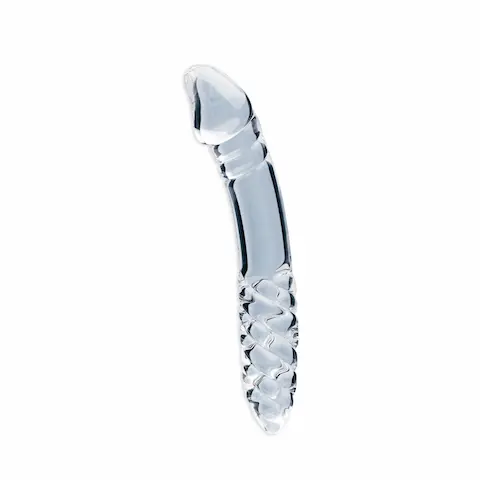 Clarity Celestial Desire, oboustranné dildo z borosilikátového skla 20,5 x 3,8 cm