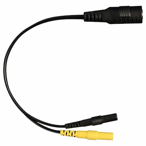 DG-LAB – rozdělovač elektrod z 2,5mm zásuvky na 2mm (černý)