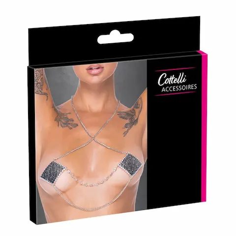 Cottelli – ozdobné nálepky na bradavky – stříbrné