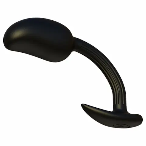 Kangvo – magnetický prostatický masážní anální kolík s kuličkovým válečkem (černý)