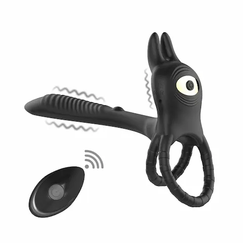 BASIC X Coby párový vibrátor rozšiřující penis černý