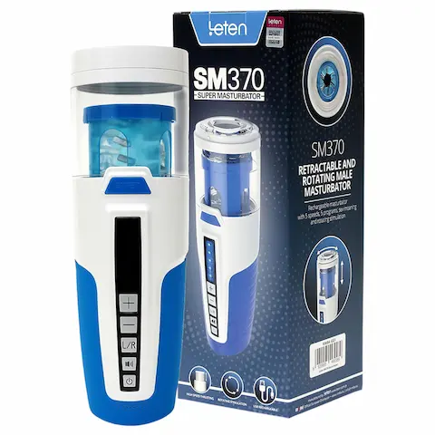 Leten SM370 – sténající, rotační masturbátor (bílý)