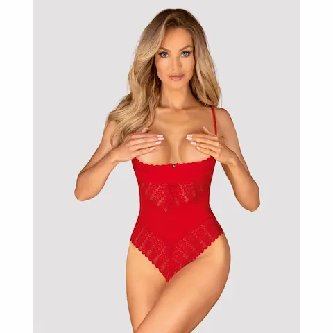 Body Obsessive Ingridia Crotchless červené