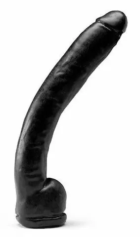 Hardastic Super Tyler, černé vinylové dildo 39 x 5,5 cm