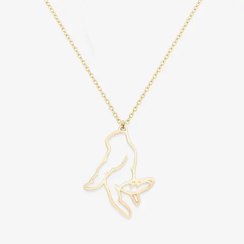 Biird Jouissance Club Necklace, zlatý náhrdelník s erotickým motivem