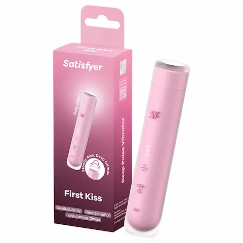 Satisfyer First Kiss – stimulátor klitorisu s tlakovými vlnami (růžový)