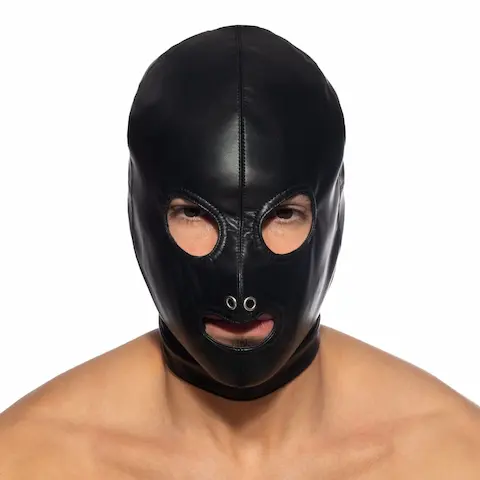 Kukla AD Fetish ADF213 Vegan Leather Fetish Mask černá