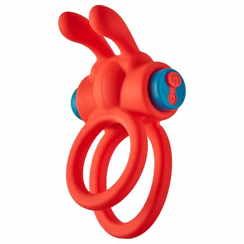 Dreamtoys Love Signal – vibrační erekční kroužek (červený)